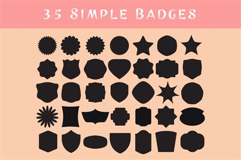 35 Simple Badges 40 Off ~ Objects ~ Creative Market