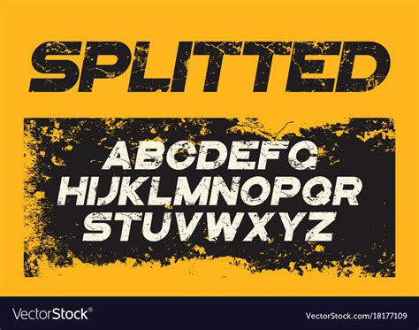 Decorative Textured Bold Font With Grunge Distress