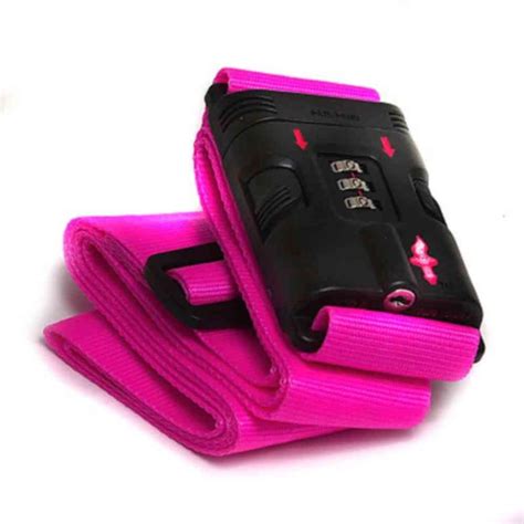 Safe Skies Tsa Approved Pink Luggage Strap 74 The Home Depot