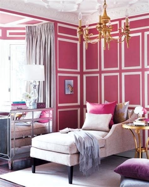 Interior designers prove that these beige paint color ideas are anything but boring. pink wall with white molding - http://ideasforho.me/pink-wall-with-white-molding/ - #home decor ...