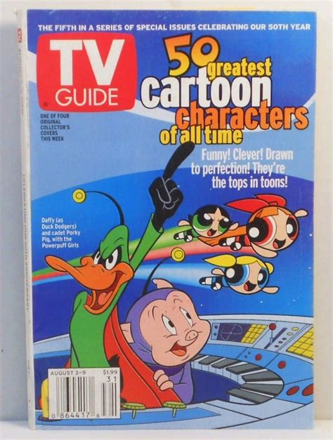 Tv Guide Celebrating 50 Greatest Cartoon Characters Issue 2002
