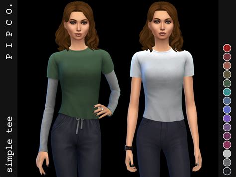 Simple Tee Set By Pipco At Tsr Sims 4 Updates