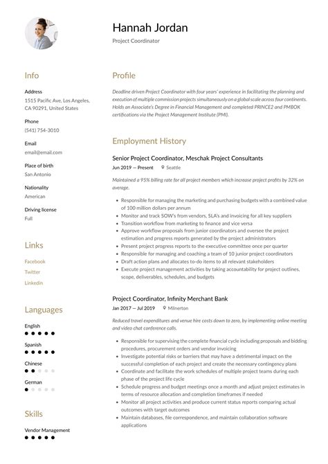 Maybe you would like to learn more about one of these? Pin on Project Coordinator Resume Examples