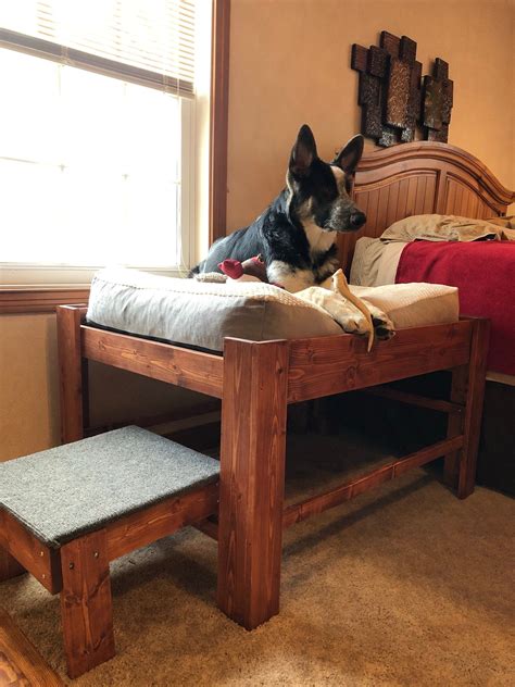 Diy Elevated Dog Bed With Steps The Benson Co Sleeper Wooden Raised