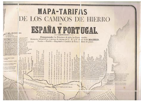 Mapa GuÍa De Los Ferrocarriles De EspaÑa Y Portugal De Reinoso José