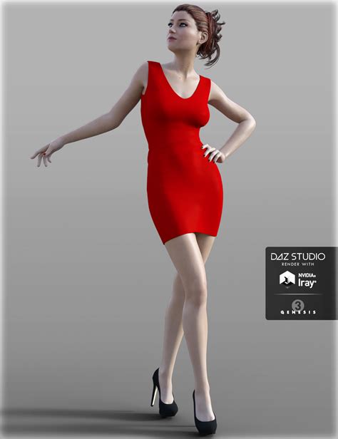 Short Tight Dress For Genesis 3 Females Daz 3d