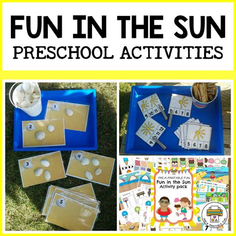 Fun In The Sun Activity Pack Pre K Printable Fun