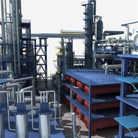 Refinery 3d Model Cgtrader