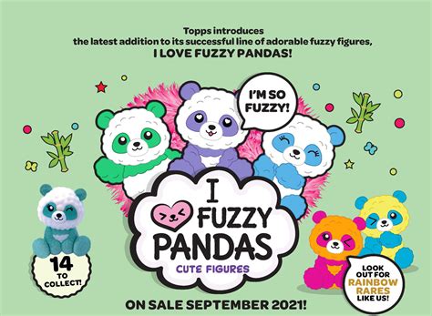 2021 Topps I Love Fuzzy Pandas Figures And Stickers