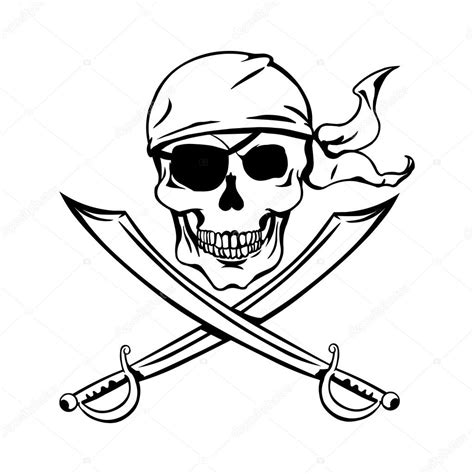 Pirate Skull — Stock Vector © Nikiteev 51893203