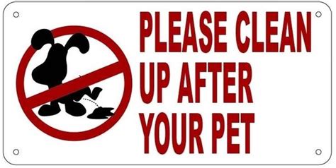 Please Clean Up After Your Pet Sign Aluminum Sign Ideal For Nyc Hpd