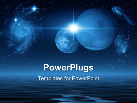 Powerpoint Template Future Planets In Galaxies And Space Above The