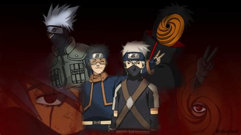 Naruto Kakashi And Obitotobi Wallpaper By Elliottdevil