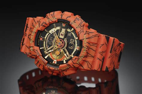 Beautiful illustrations of dragon ball imprinted on the strap and bezel showing the training of the main. Casio is Releasing Dragon Ball Z and One Piece G-SHOCKs