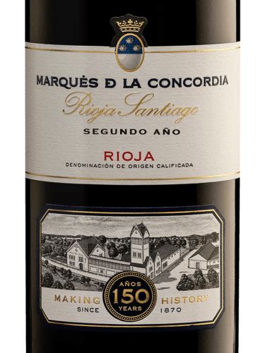 2020 Marqués De La Concordia Rioja Santiago Segundo Año Vivino Us