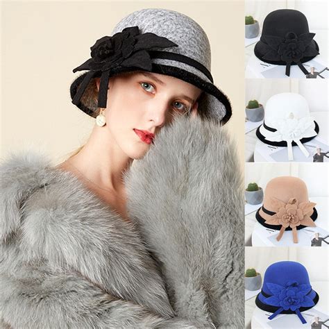 Wool Mother Lady Top Grade Banquet Formal Hats Women Winter Pure Wool
