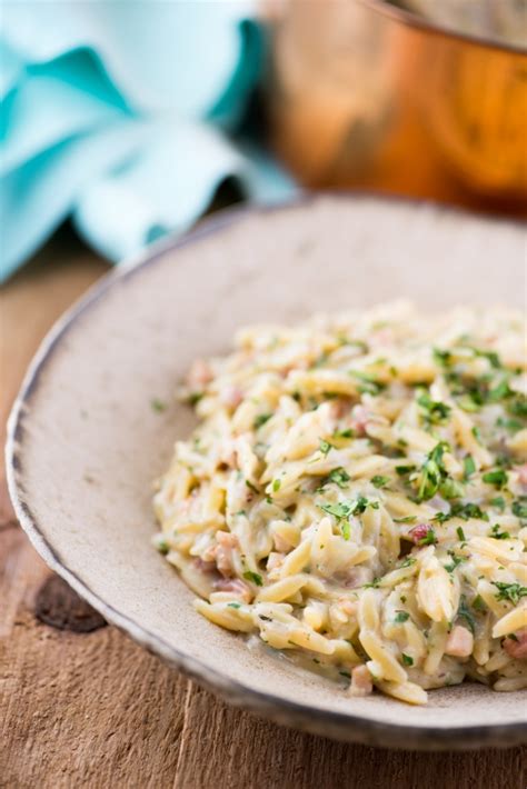 Carbonara Orzo Risotto Orzotto Keeprecipes Your Universal Recipe Box