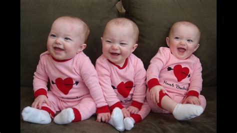 Funny And Cute Triplet Babies Laughing Video Compilation