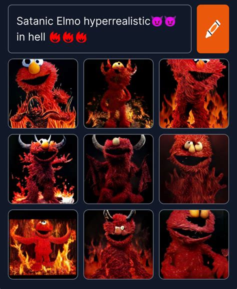 Satanic Elmo In Hell Rdallemini