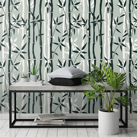 Bamboo Wallpaper Luxe Walls Removable Wallpapers Bamboo Wallpaper
