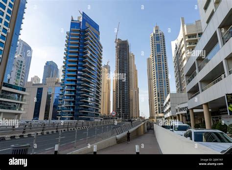 Modern Luxury Skyscrapers Of Dubai Marina United Arab Emirates Middle