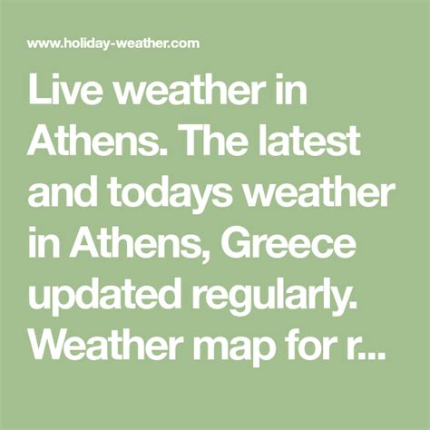 Live Weather In Athens The Latest And Todays Weather In Athens Greece