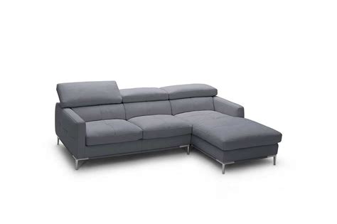 Italian Leather Sectional Sofa Grey Nj106 B 