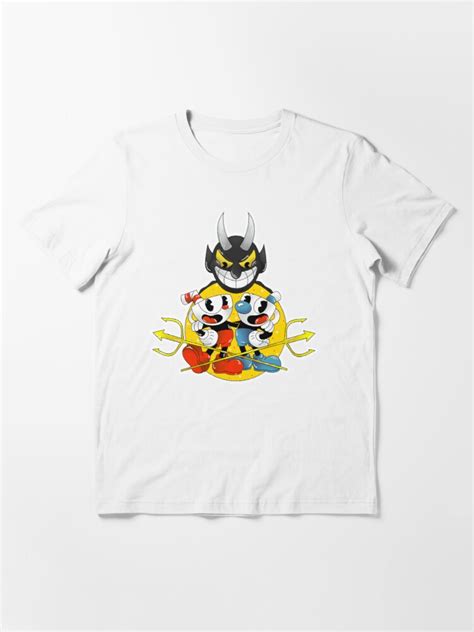 Cuphead And Mugman With The Devil T Shirt By Velvetskiesart Redbubble
