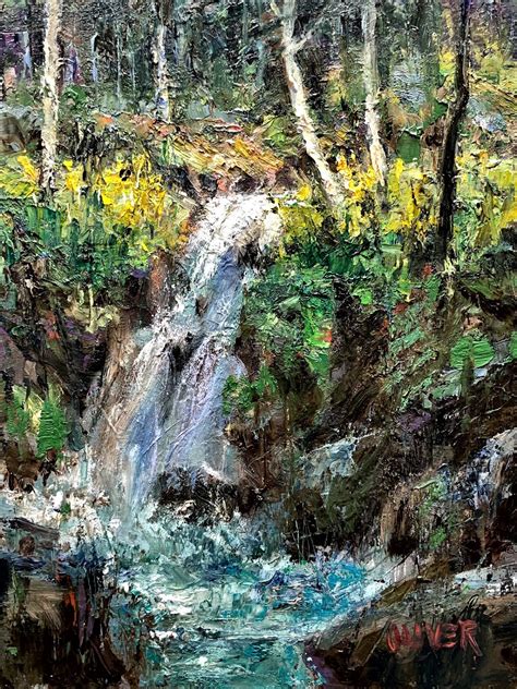 Art Talk Julie Ford Oliver Waterfall In Woods