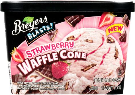 Breyers Blasts Frozen Dairy Dessert Strawberry Waffle Cone Breyers
