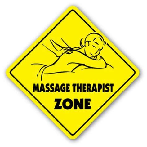 Massage Therapist Crossing Sign Zone Xing Indooroutdoor 12 Tall Plastic Sign Therapy Table