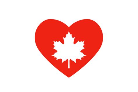 Maple Leaf Heart Svg Cut File By Creative Fabrica Crafts · Creative Fabrica
