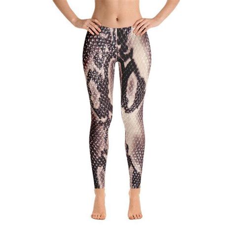 Snake Skin Print Leggings Great For Costumes Polyester Spandex Blend Size Xs Xl Printed