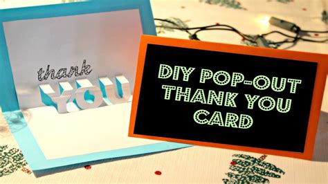 Find images of thank you card. DIY: Easy Pop-out Thank you Card - YouTube