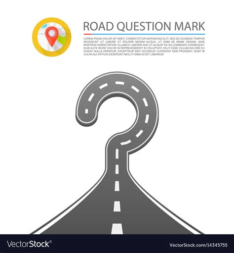 Road Question Mark Royalty Free Vector Image Vectorstock