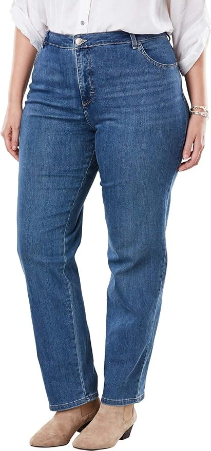 Lee Womens Plus Size Instantly Slims Classic Relaxed Fit Monroe