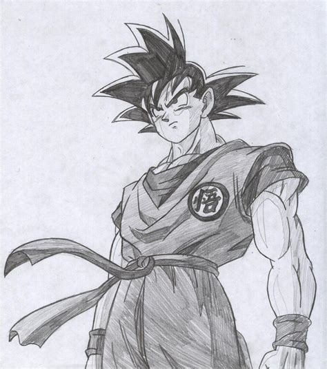Doragon bōru zetto, commonly abbreviated as dbz) is a japanese anime television series produced by toei animation. Goku Drawings Pencil Pic 23 | Drawing and Coloring for ...