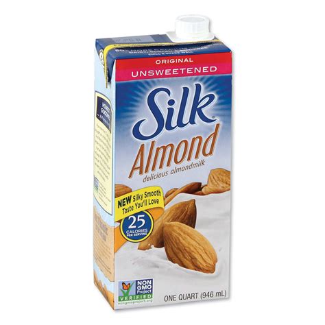 Silk Almond Milk Unsweetened Original Oz Pack Of