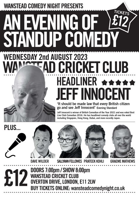 wanstead comedy night featuring jeff innocent wansteadium