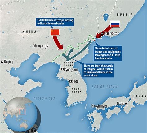 Russia is bordered by the arctic ocean; Putin sends troops to Russia's border with North Korea ...