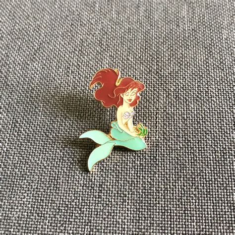 Rare Disney Ariel The Little Mermaid Enamel Pin Badge Etsy Pins