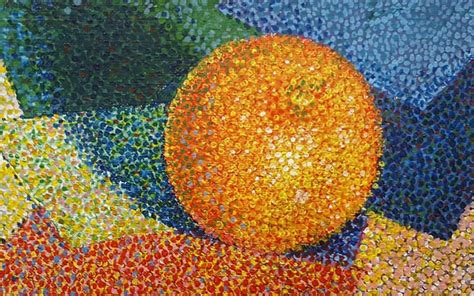 Fruit Orange Pointillism Stippling Saturation Shadow Optical