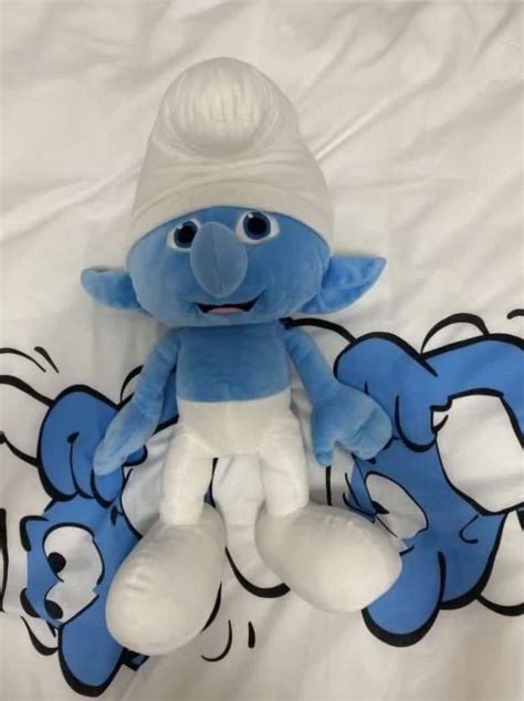 Jumbo Clumsy Smurf Plush Hobbies And Toys Toys And Games On Carousell