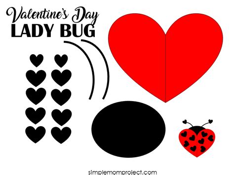 Free Printable Heart Shaped Ladybug Craft Ladybug Crafts Toddler