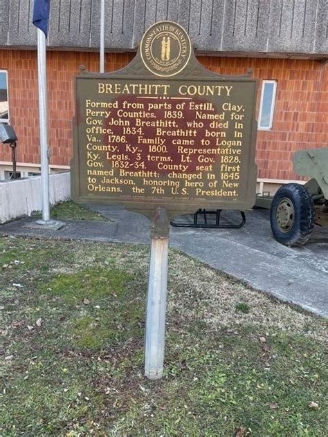 Breathitt County Historical Marker