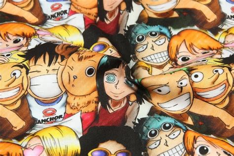 One Piece Fabric Luffy Zoro Chopper Straw Hat Pirates Japanese Etsy