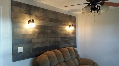 Driftwood Gray Barnwood Timberwall From Lowes With Accent Lights To