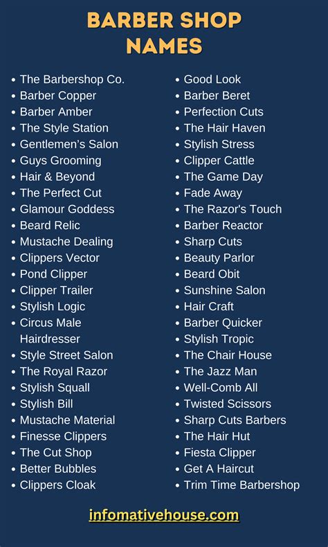 399 The Most Cool And Unused Barber Shop Names Ideas Informative House