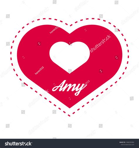 Amy Woman Name Heart Symbol Can Stock Vector Royalty Free 1088395982