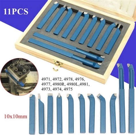11pcs 10mm Metal Lathe Tools Knife Set Bits For Mini Lathe Cutting